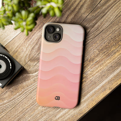 Blush Horizon Waves · Tough Phone Case for iPhone · Pink