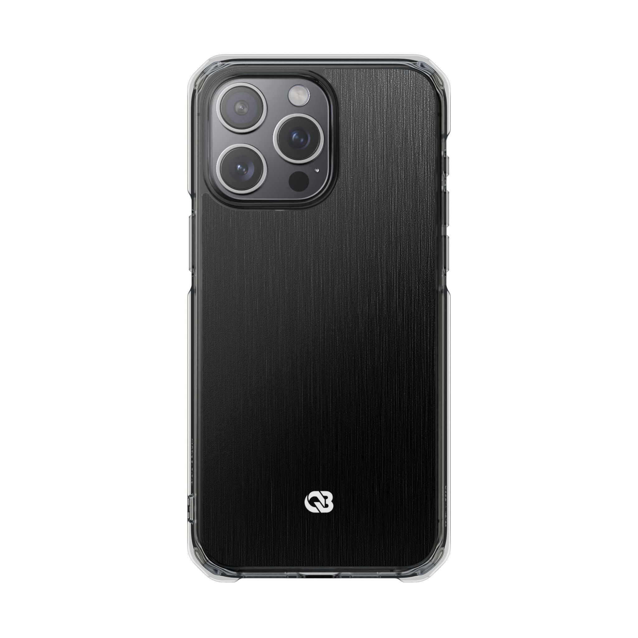 Black Impact MagSafe Phone Case for iPhone - Brushed Obsidian Slate