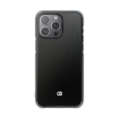 Black Impact MagSafe Phone Case for iPhone - Brushed Obsidian Slate