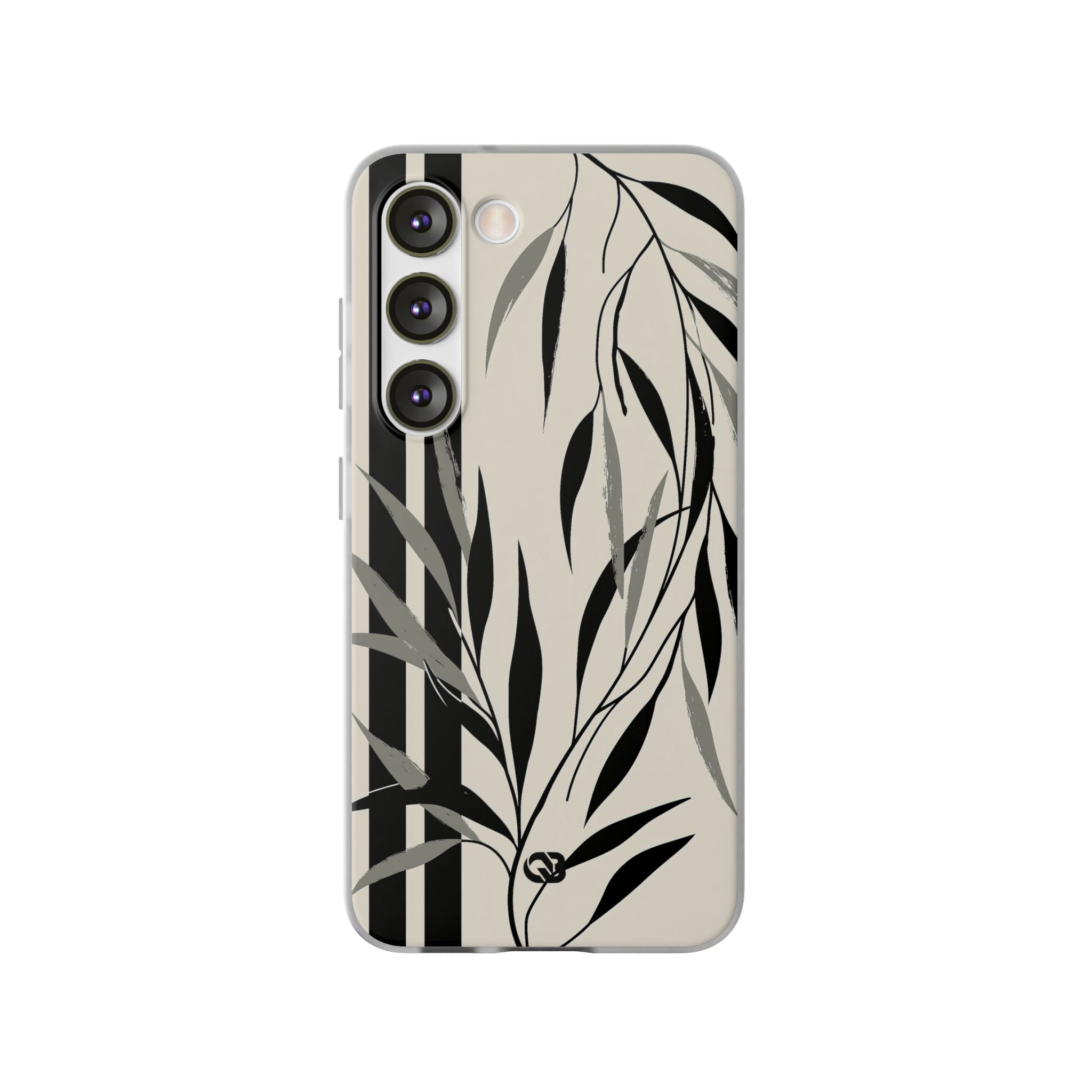 Beige Lite Phone Case for Samsung - Soot Leaf Sketch