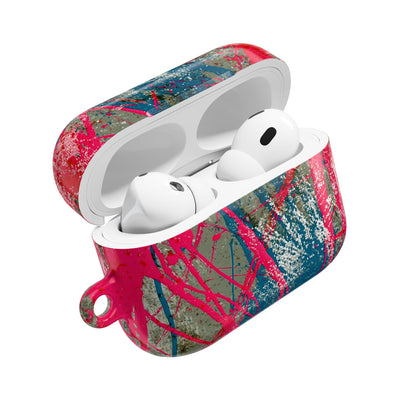 Neon Static Drip · Hard Case for AirPods & AirPods Pro · Pink