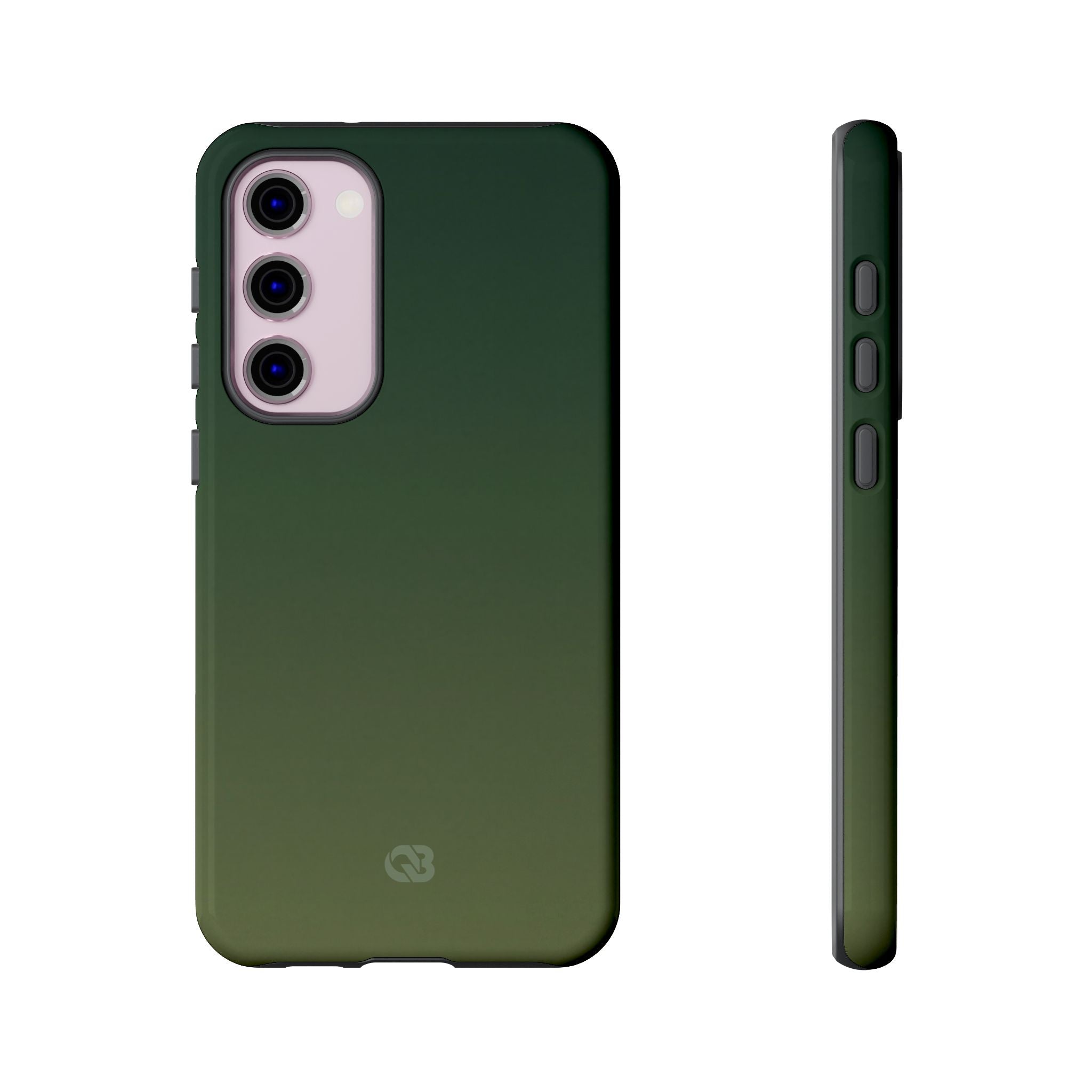 Green Tough Phone Case for Samsung - Shadow Moss Grain