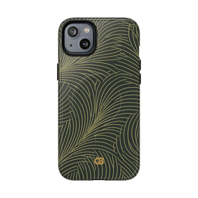 Green Tough 2.0 Magsafe Phone Case for iPhone - Dark Olive Plume