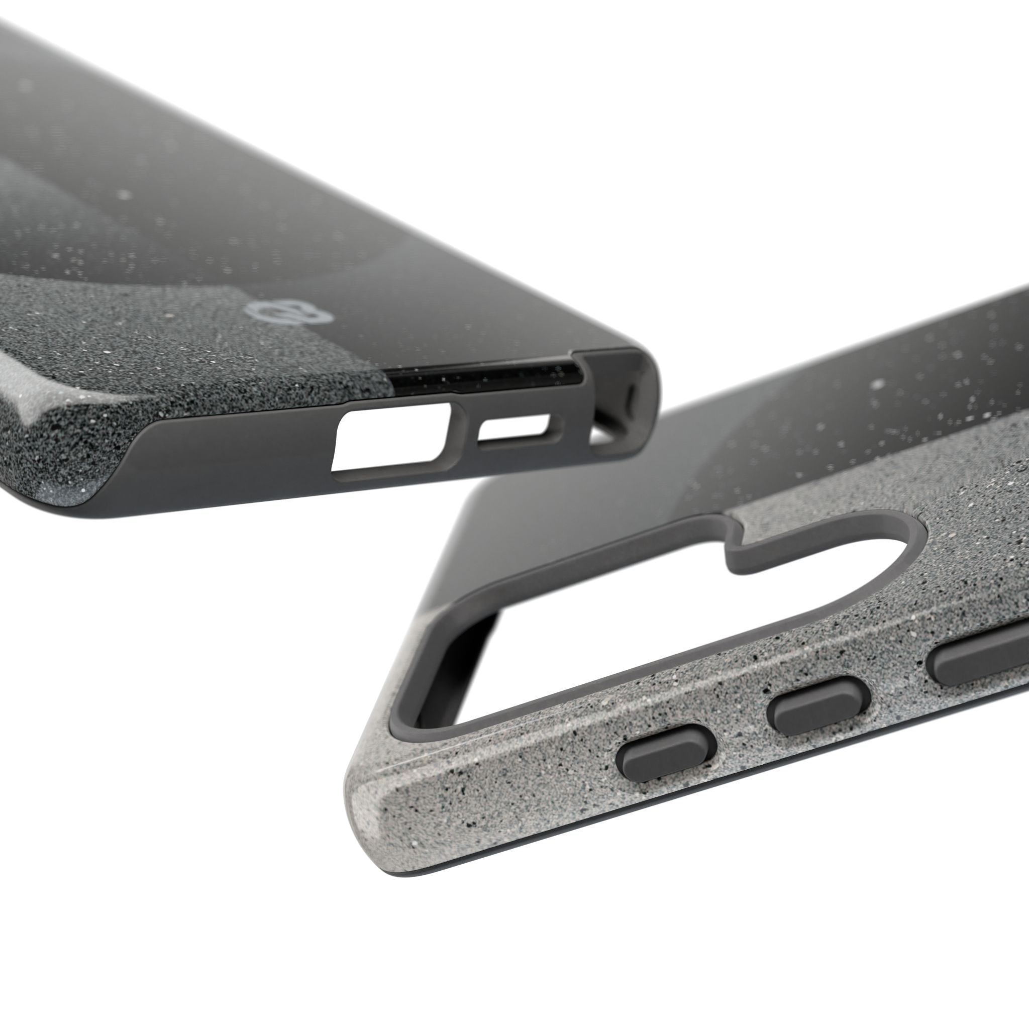 Black Tough Phone Case for Samsung - Lunar Static Orbit