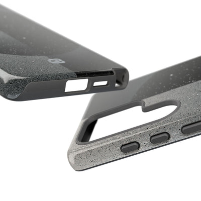Black Tough Phone Case for Samsung - Lunar Static Orbit