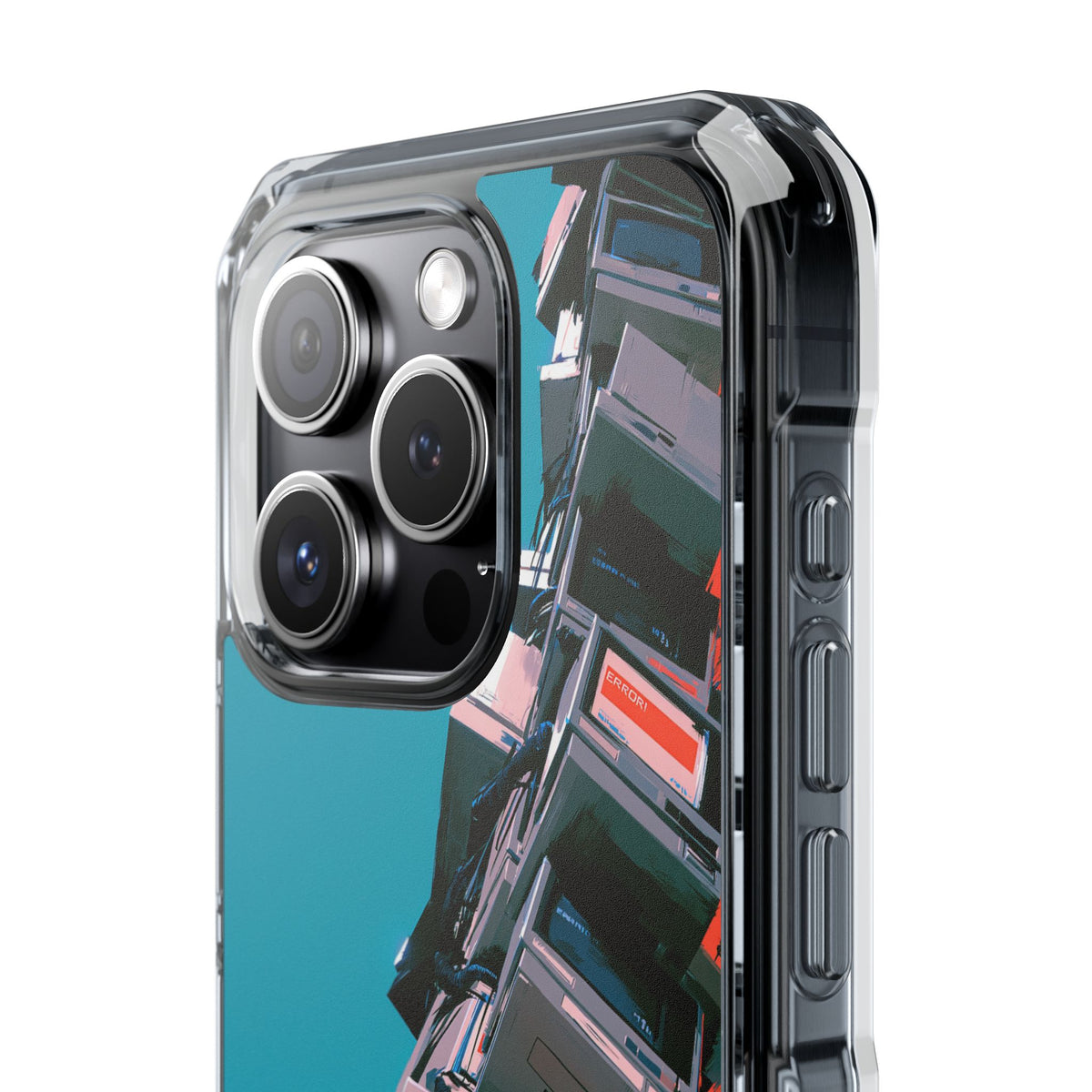 System Error Spire · Clear Impact Magnetic Phone Case for iPhone · Teal