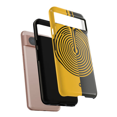 Yellow Tough Phone Case for Google Pixel - Voltage Sector Pulse