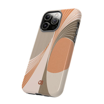 Orange Tough Phone Case for iPhone - Desert Arc Horizon