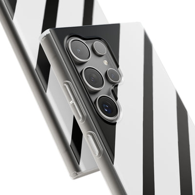 Obsidian White Bars · Soft Phone Case for Samsung
