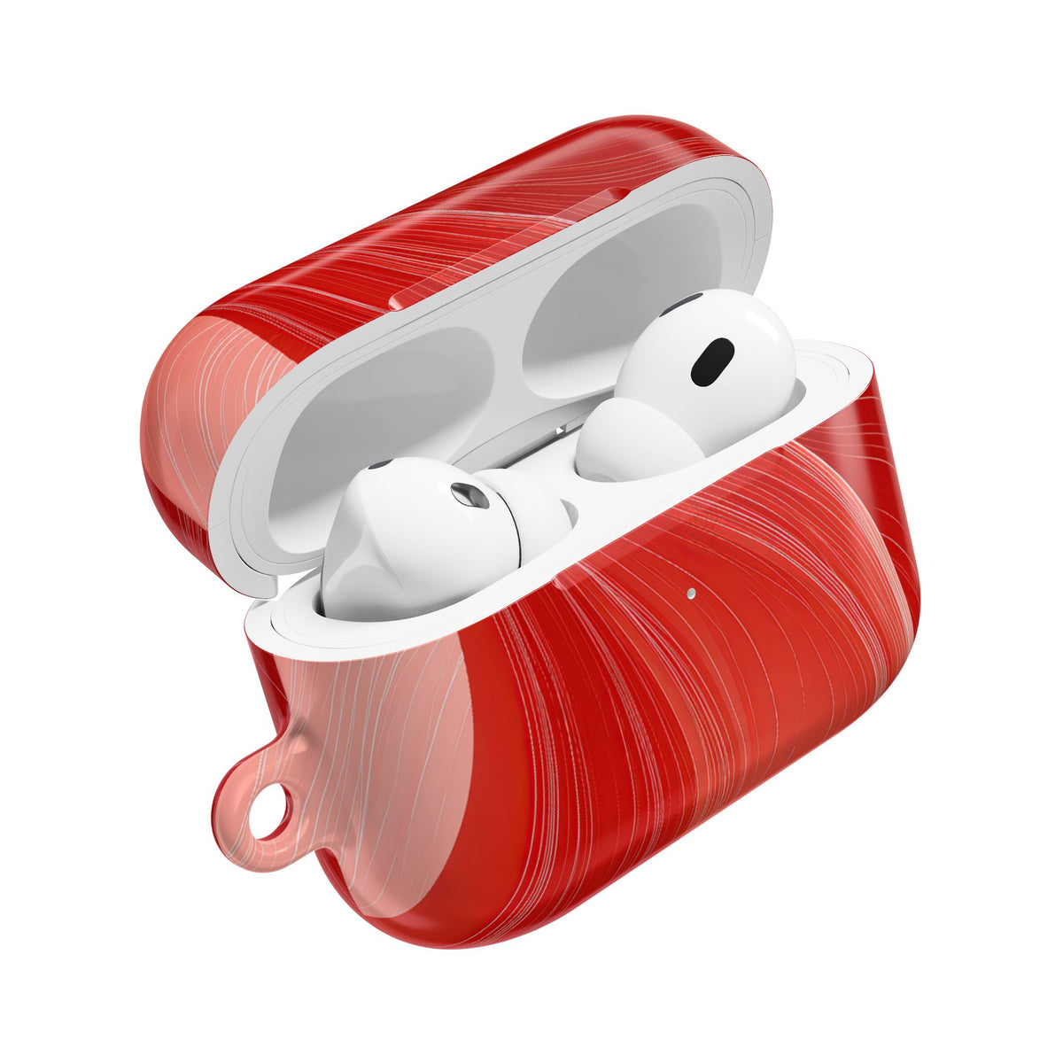 Crimson Dunes · Hard Case for AirPods & AirPods Pro · Red