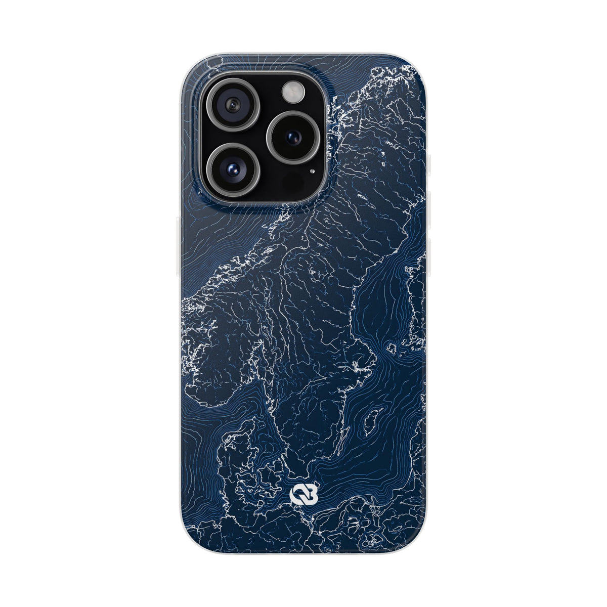 Nordic Contour Chart · Lite Phone Case for iPhone ·  Blue