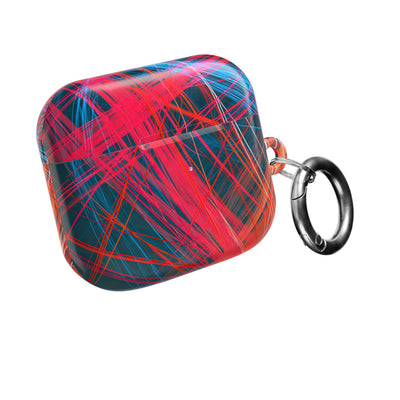 Neon Fiber Stream · Hard Case for AirPods & AirPods Pro · Red
