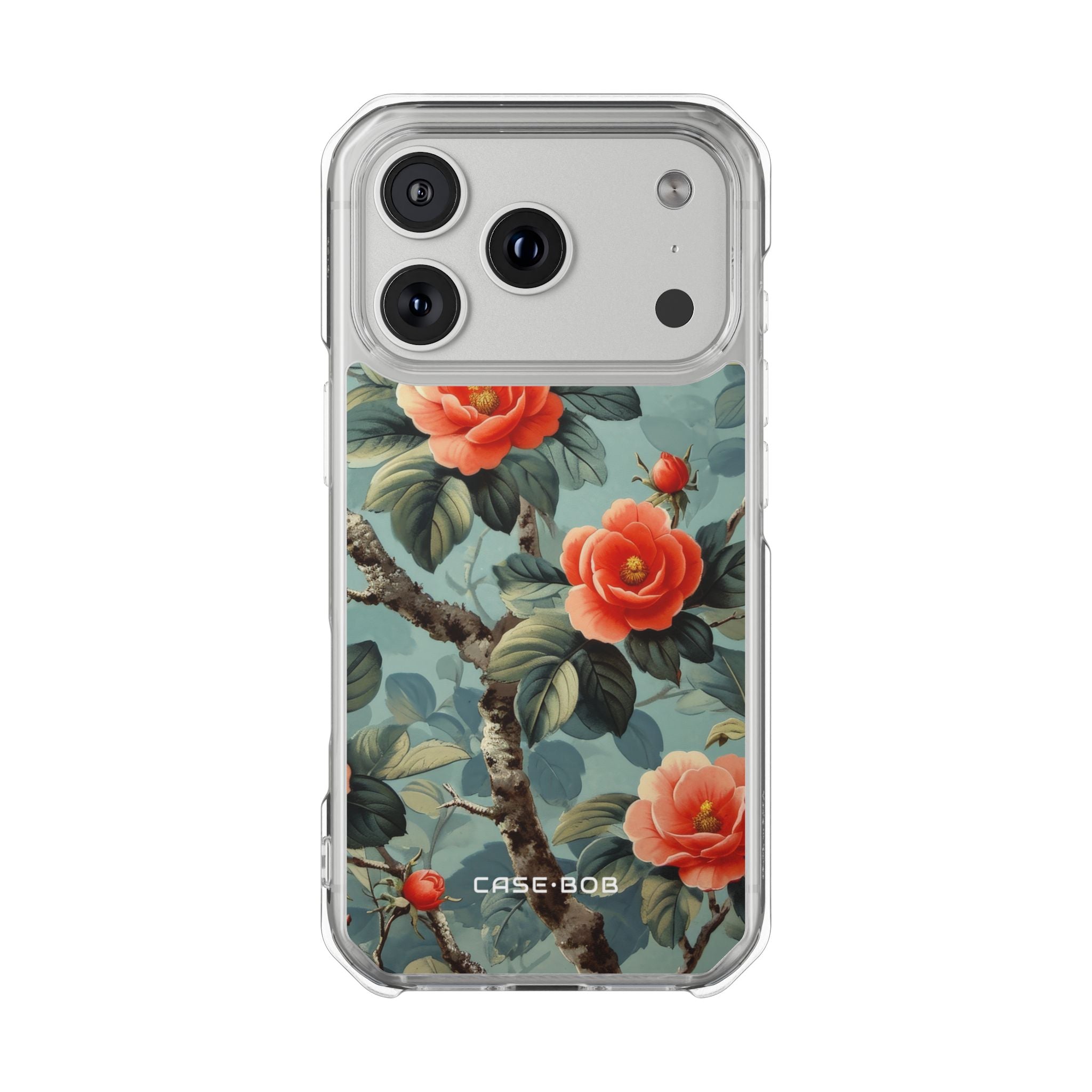 Red Camellia Radiance iPhone 17 Pro Case - Impact