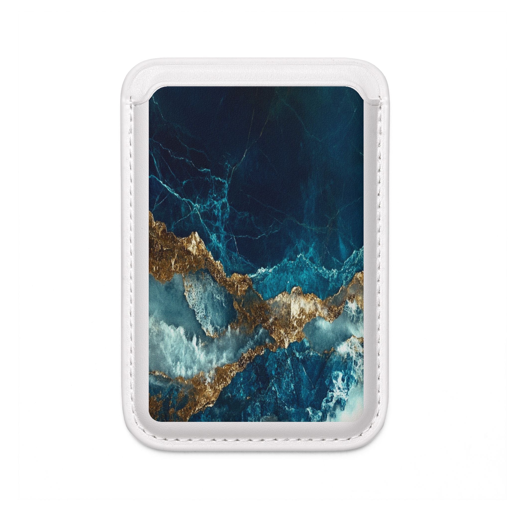 Golden Fracture Teal Wallet – MagSafe Ready