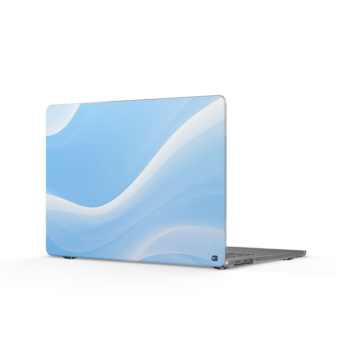 Glacial Contour Flow · Clear Hard Case for MacBook · Blue
