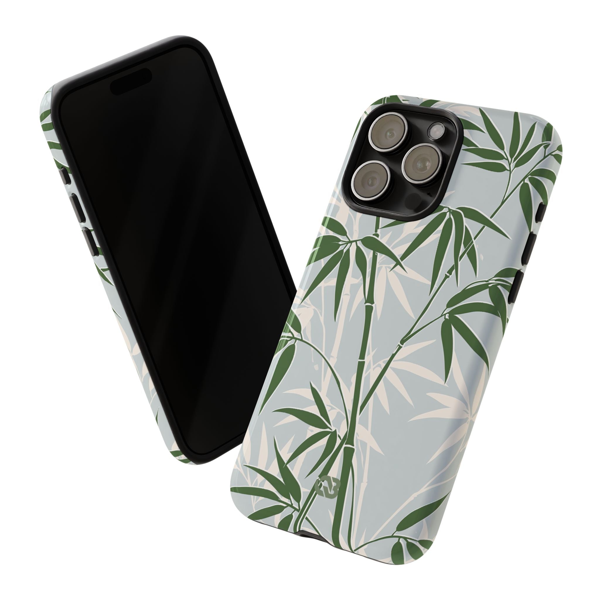 Green Tough Phone Case for iPhone - Kyoto Bamboo Canopy
