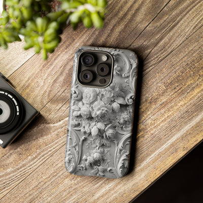 Rococo Marble Rose · Tough Phone Case for iPhone · White