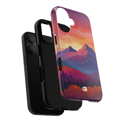 Crimson Mountain Dusk · Tough Phone Case for iPhone