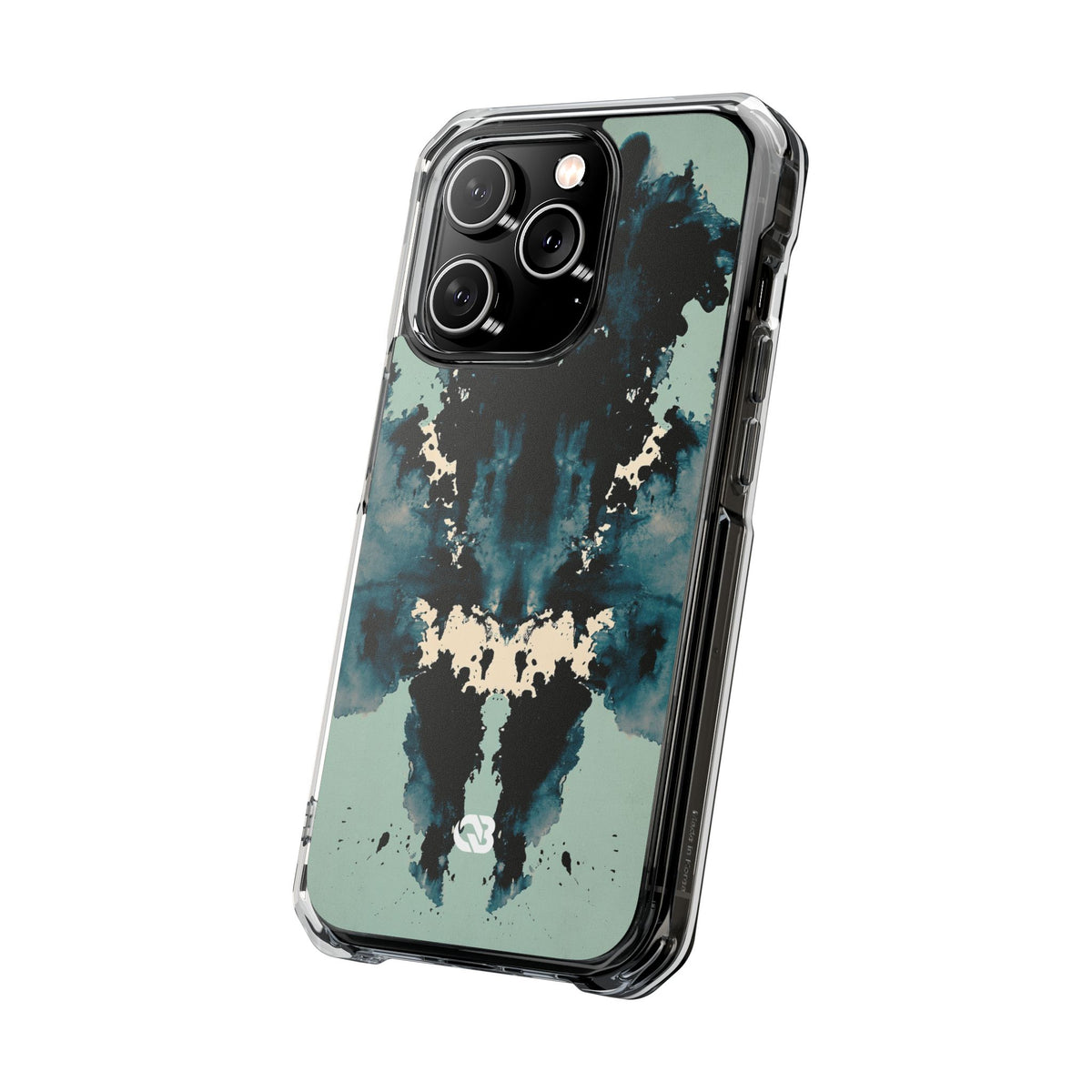 Rorschach Ink Void · Clear Impact Magnetic Phone Case for iPhone ·  Black