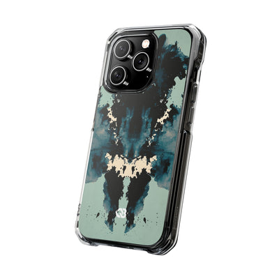 Rorschach Ink Void · Clear Impact Magnetic Phone Case for iPhone ·  Black