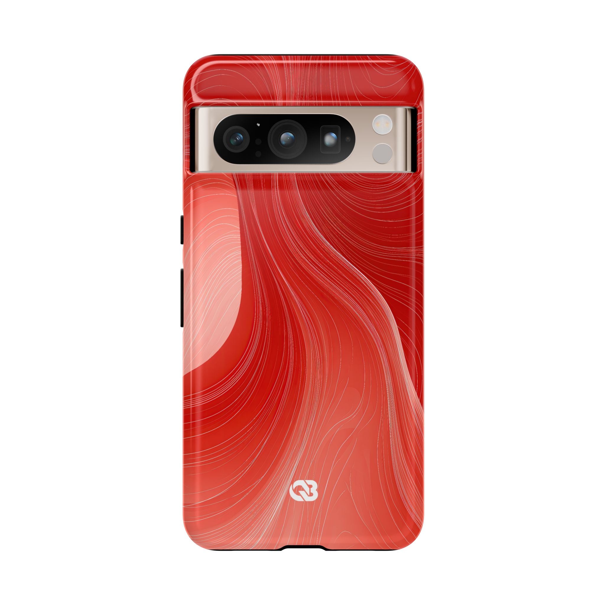 Red Tough Phone Case for Google Pixel - Crimson Silk Strands