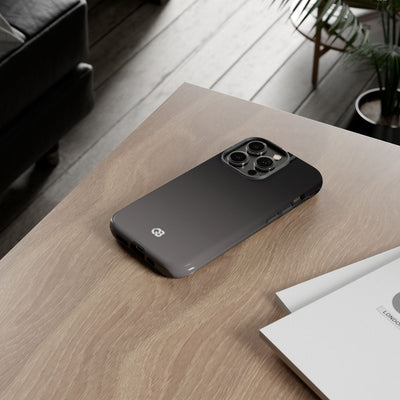 Grey Tough Phone Case for iPhone - Obsidian Ash Fade