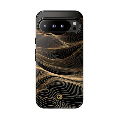 Black Tough Phone Case for Google Pixel - Copper Topo Ridge
