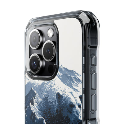 Fjord Summit Bear · Clear Impact Magnetic Phone Case for iPhone · Blue