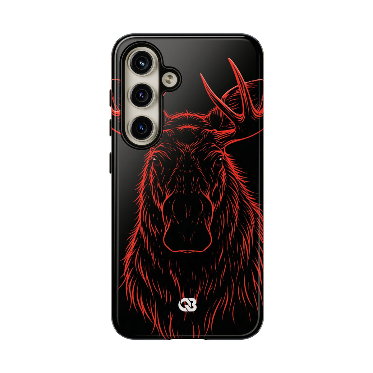 Crimson Horizon Moose · Tough Phone Case for Samsung · Black