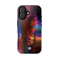 Black Tough Phone Case for iPhone - Cyber Optic Streak