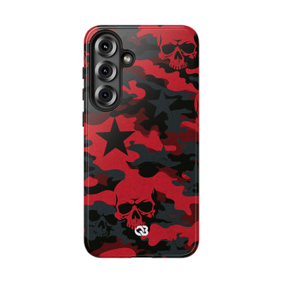 Crimson Skull Camo · Tough Phone Case for Samsung · Red