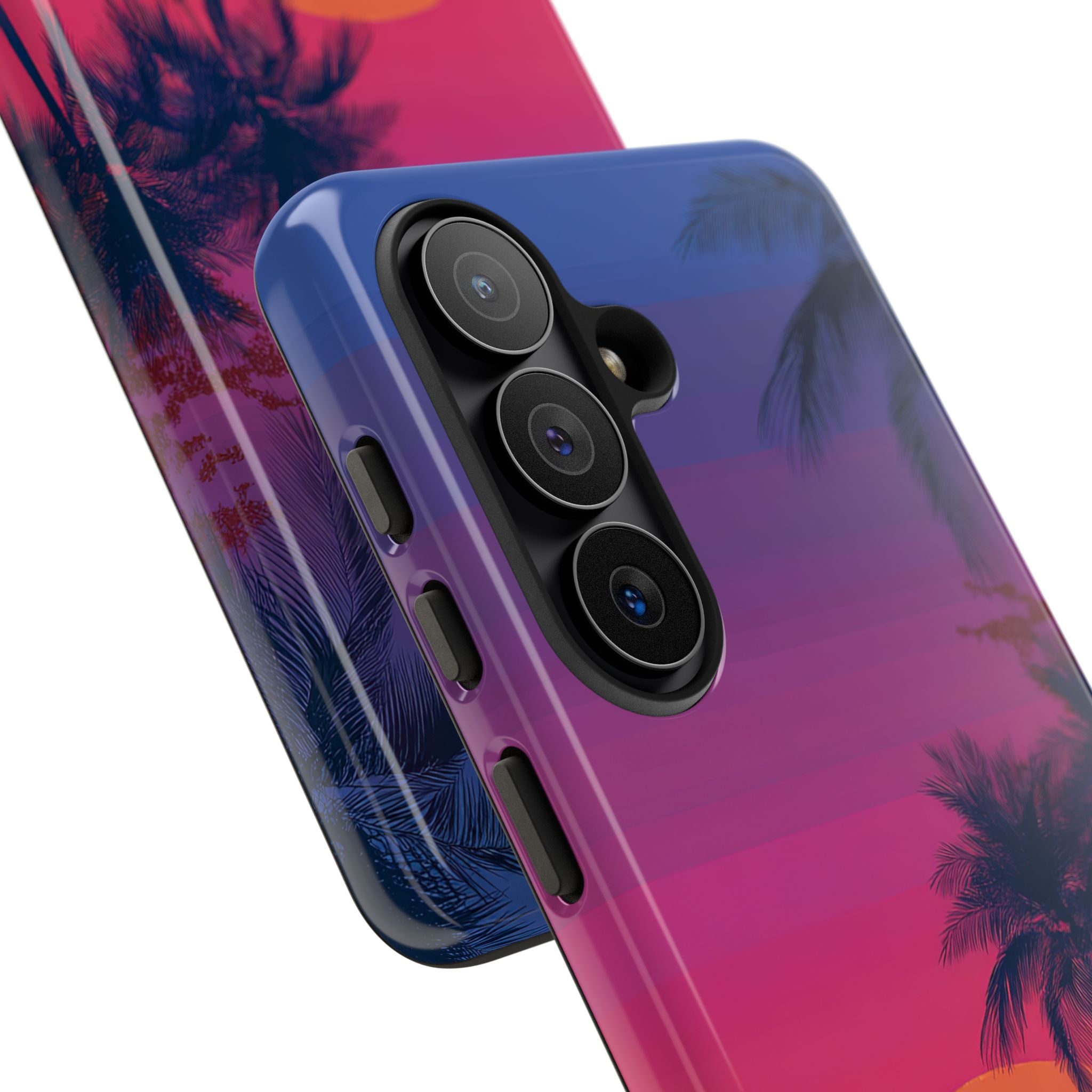 Neon Horizon Palms · Tough Coque de téléphone pour Samsung