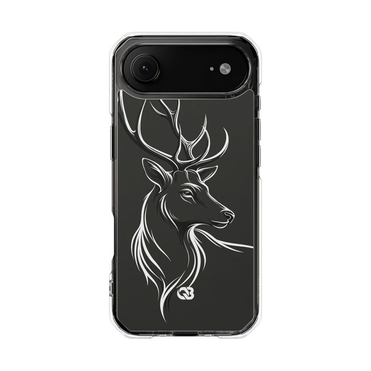 Nordic Stag Contour · Clear Impact Magnetic Phone Case for iPhone · Grey