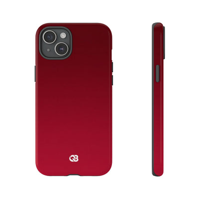 Red Tough Phone Case for iPhone - Crimson Velvet Fade
