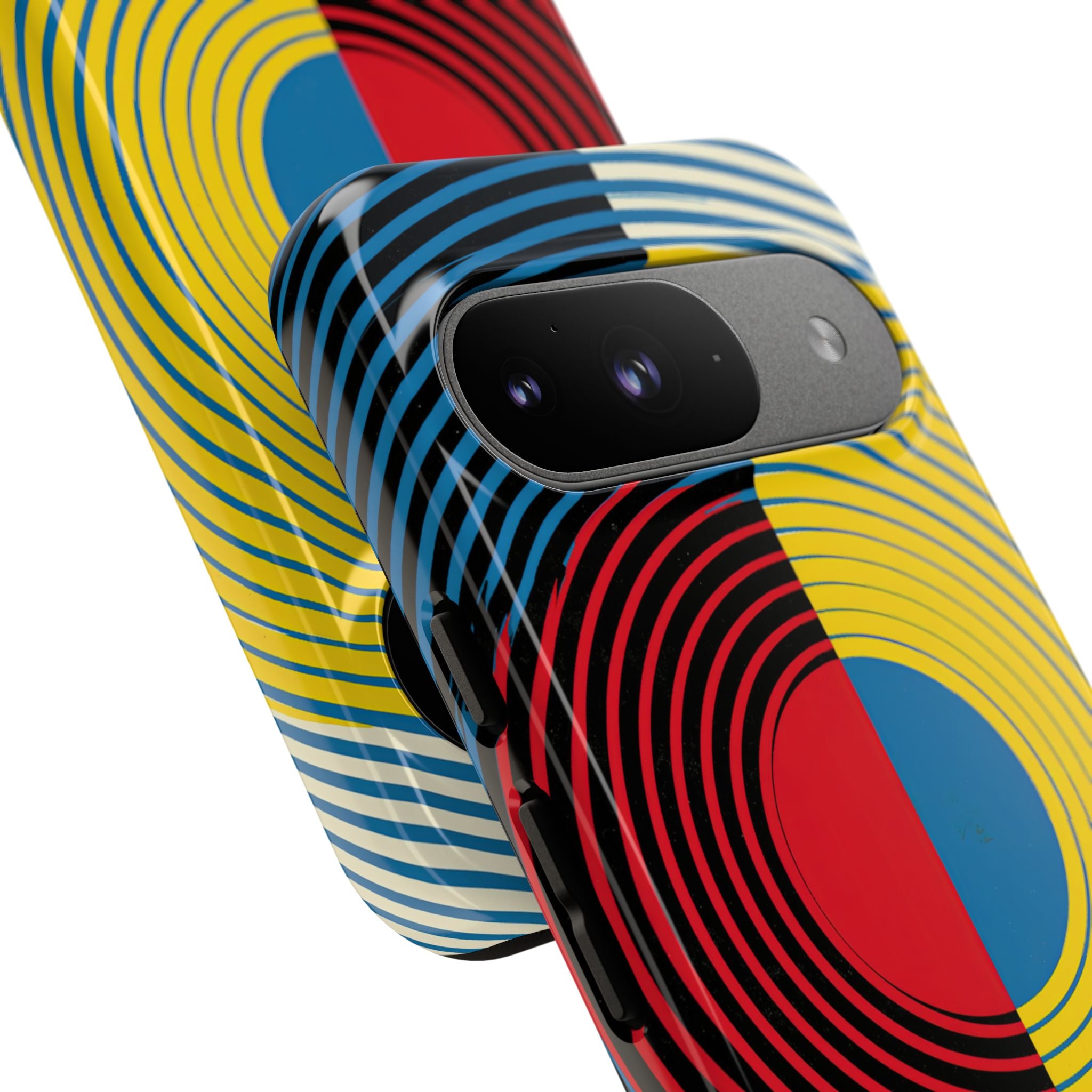 Blue Tough Phone Case for Google Pixel - Primary Circuit Orbit