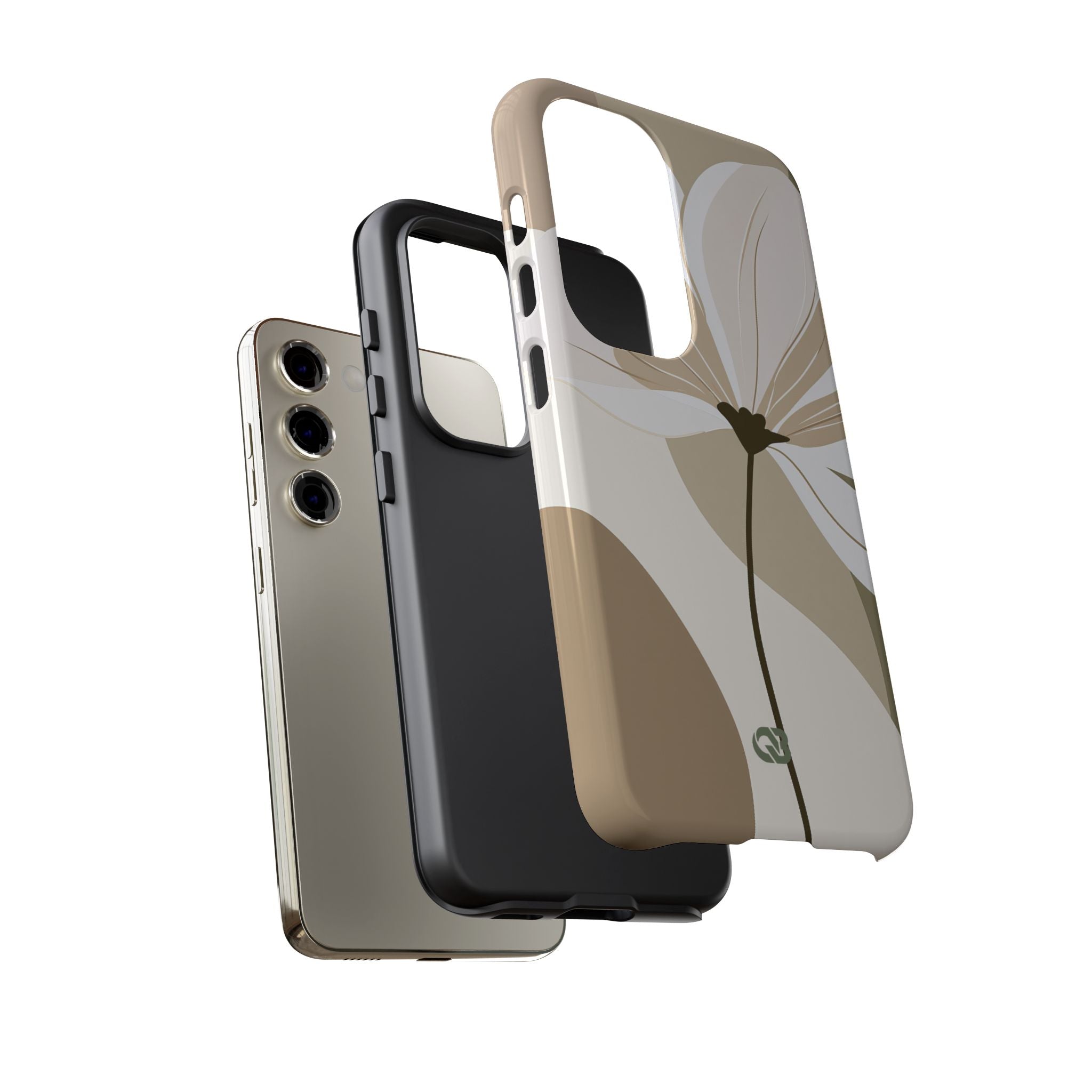Beige Tough Phone Case for Samsung - Sage Linen Magnolia