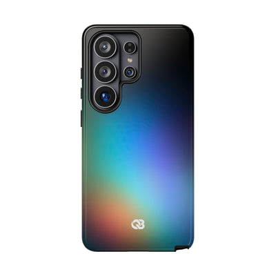 Black Tough Phone Case for Samsung - Electric Prism Grain