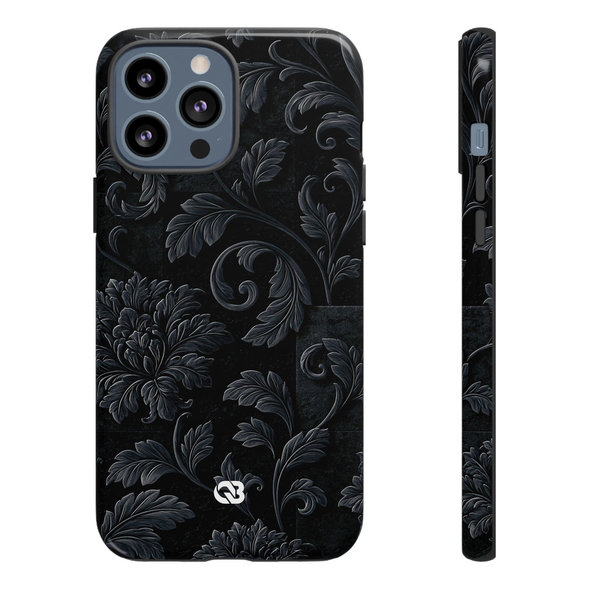 Obsidian Damask · Tough Phone Case for iPhone · Black