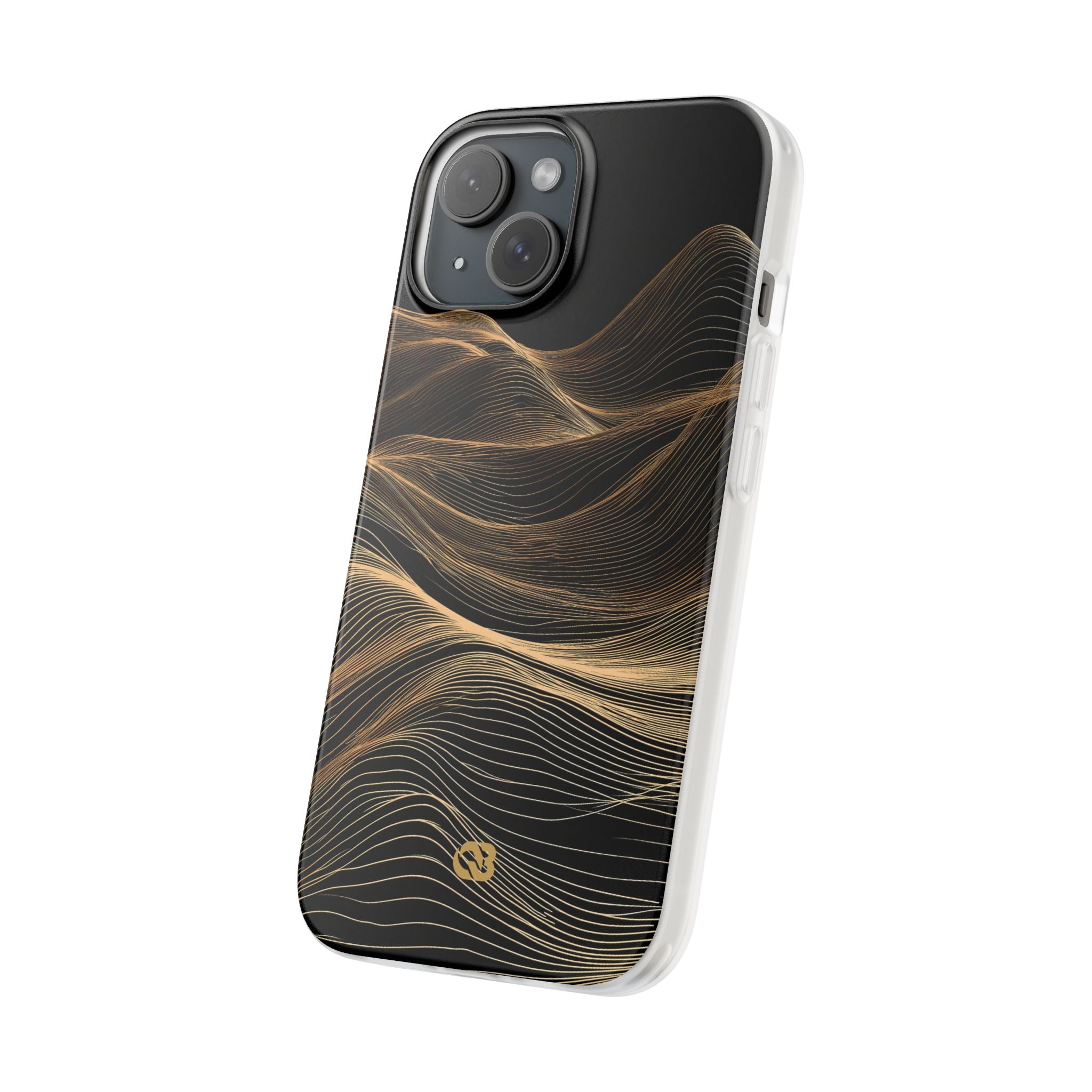 Black Lite Phone Case for iPhone - Copper Topo Ridge