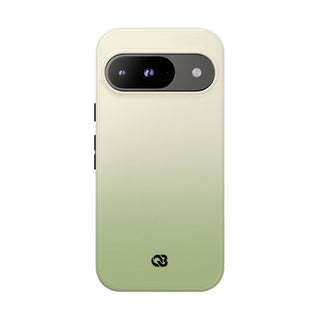 Green Tough Phone Case for Google Pixel - Bone Sage Fade