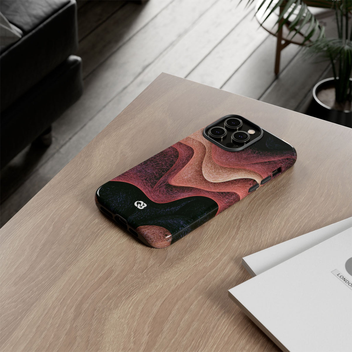 Rose Contour Waves · Tough Phone Case for iPhone · Pink