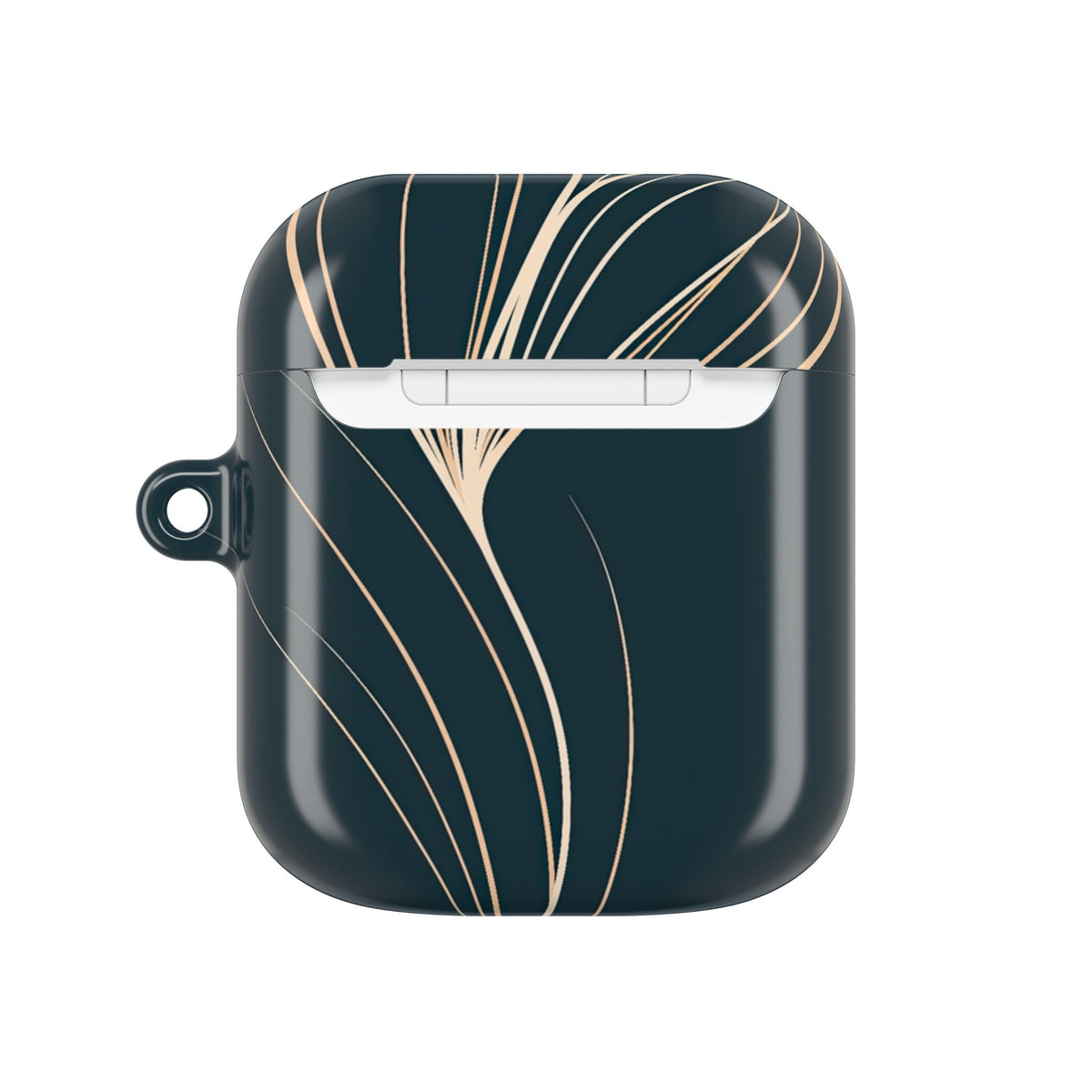 Botanical Contour · Hard Case for AirPods & AirPods Pro · Teal