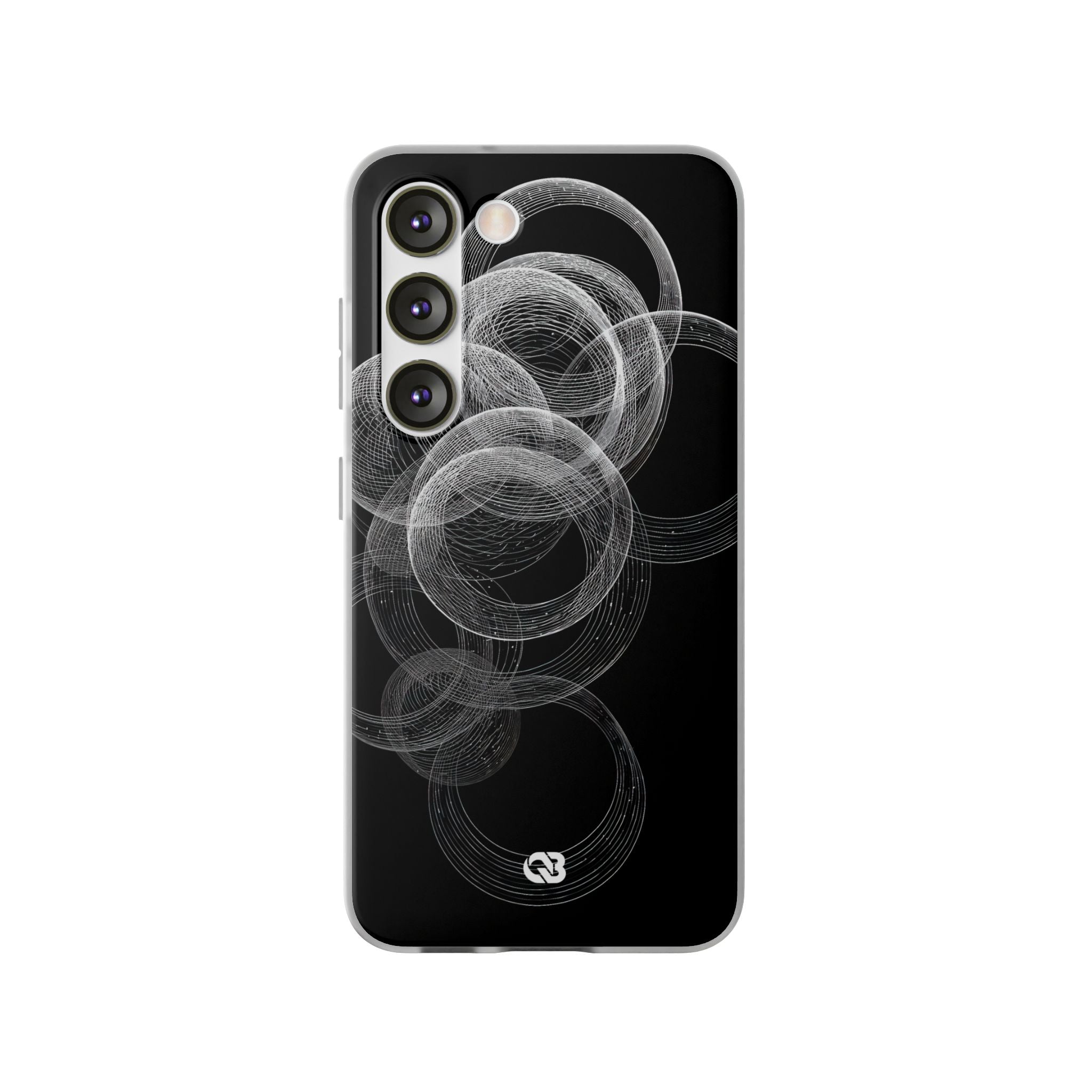 Black Lite Phone Case for Samsung - Kinetic Wireframe Orbit