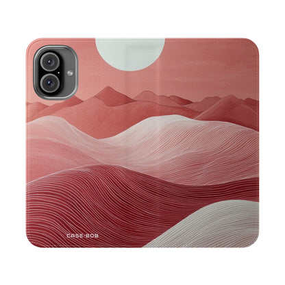 White Orb Dunes - iPhone 16 Plus Case - Wallet