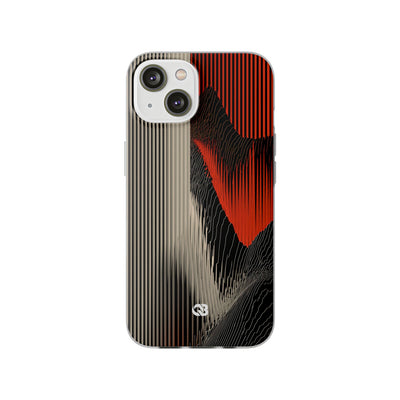 Red Lite Phone Case for iPhone - Crimson Pulse Topo