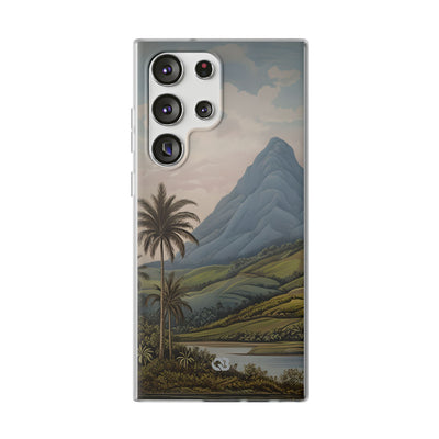 Verdant Blue Summit · Soft Phone Case for Samsung