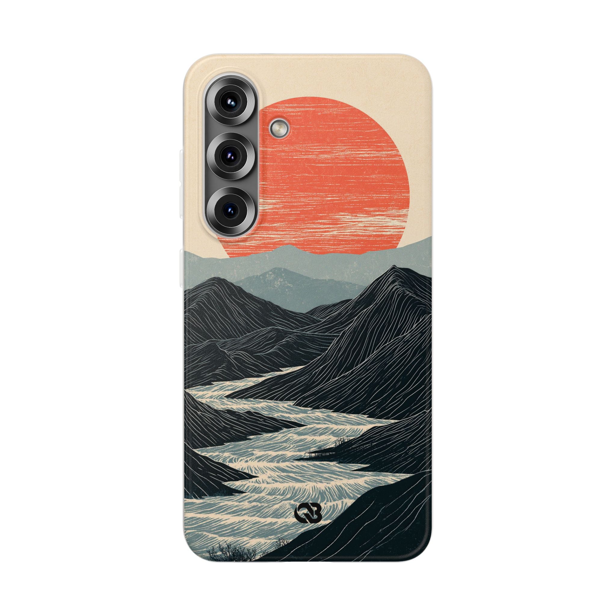 Beige Lite Phone Case for Samsung - Crimson Ridge Flow