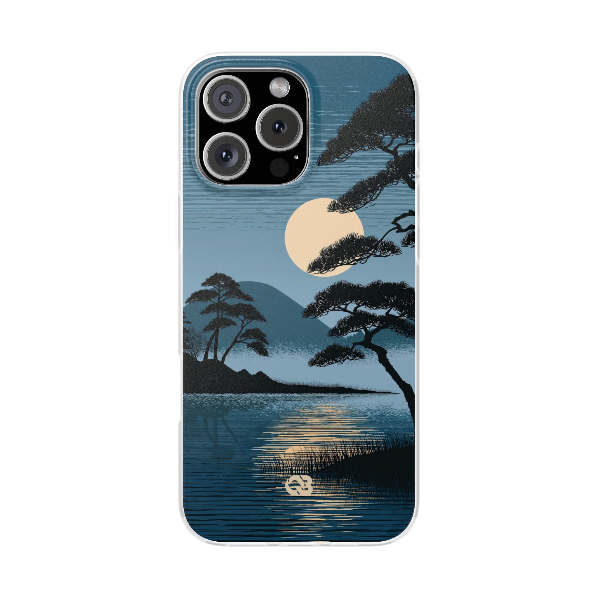 Blue Lite Phone Case for iPhone - Midnight Kyoto Pine
