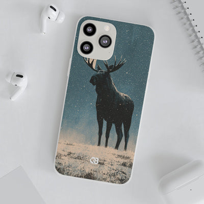 Nordic Boreal Moose · Lite Phone Case for iPhone ·  Blue