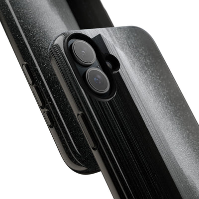 Black Tough Phone Case for iPhone - Brutalist Pixel Monolith